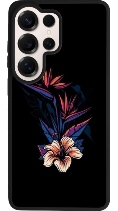 Samsung Galaxy S26 Ultra Case Hülle - Silikon schwarz Dark Flowers