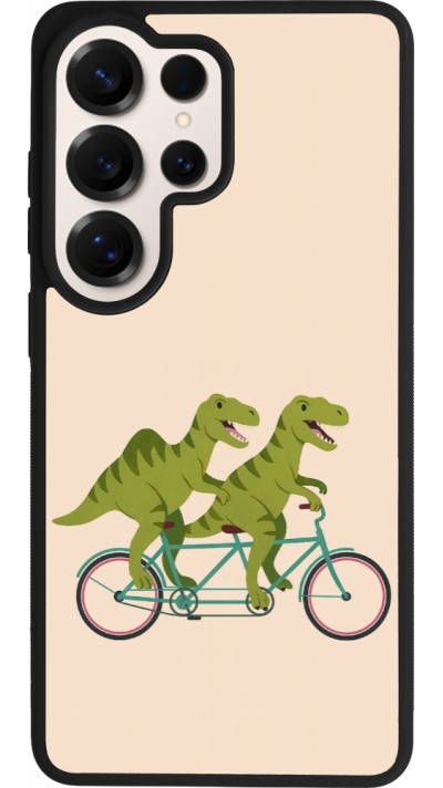 Coque Samsung Galaxy S26 Ultra - Silicone rigide noir Dinosaurs on bikes 2026