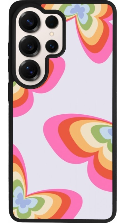 Coque Samsung Galaxy S26 Ultra - Silicone rigide noir Easter 2024 rainbow butterflies