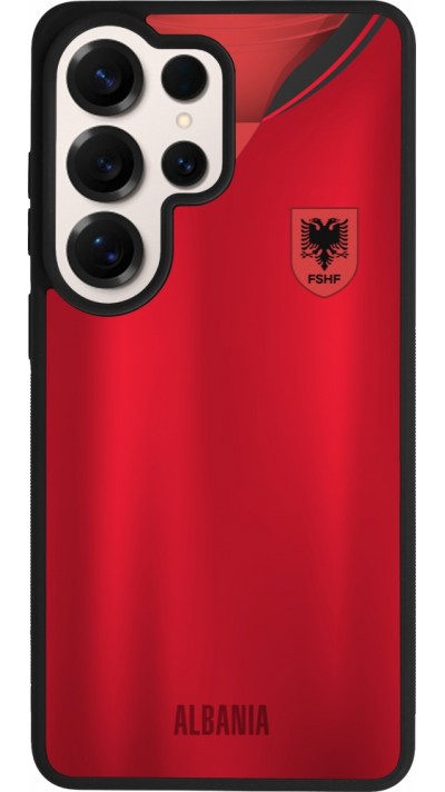 Coque Samsung Galaxy S26 Ultra - Silicone rigide noir Maillot de football Albanie personnalisable