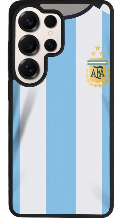 Coque Samsung Galaxy S26 Ultra - Silicone rigide noir Maillot de football Argentine 2022 personnalisable