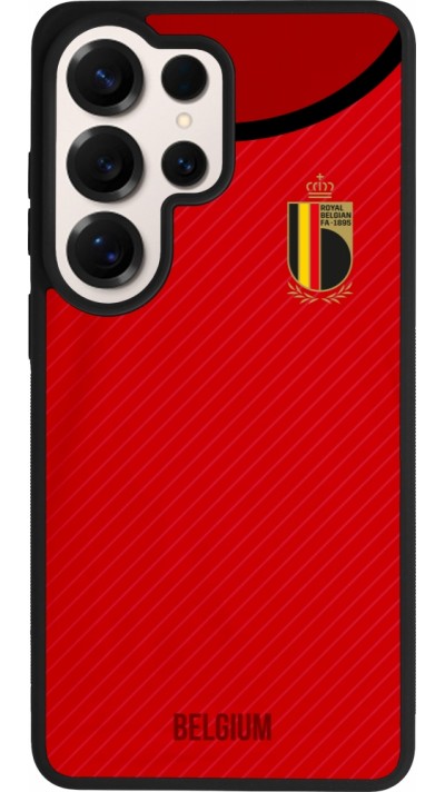 Coque Samsung Galaxy S26 Ultra - Silicone rigide noir Maillot de football Belgique 2022 personnalisable