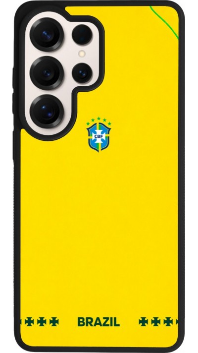 Samsung Galaxy S26 Ultra Case Hülle - Silikon schwarz Brasilien 2026 personalisierbares Fussballtrikot
