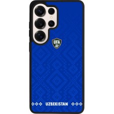 Coque Samsung Galaxy S26 Ultra - Silicone rigide noir Maillot de football Ouzbékistan 2026 personnalisable