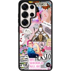 Samsung Galaxy S26 Ultra Case Hülle - Silikon schwarz Girl Power Collage