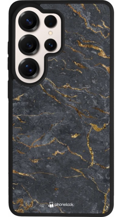 Samsung Galaxy S26 Ultra Case Hülle - Silikon schwarz Grey Gold Marble