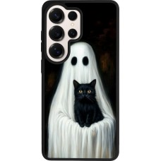 Samsung Galaxy S26 Ultra Case Hülle - Silikon schwarz Halloween 2025 Ghost with black cat