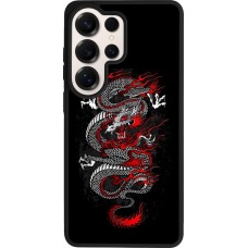 Samsung Galaxy S26 Ultra Case Hülle - Silikon schwarz Japanese style Dragon Tattoo Red Black