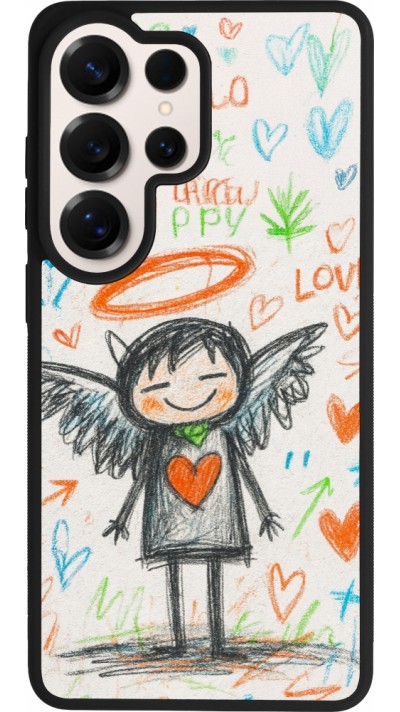 Samsung Galaxy S26 Ultra Case Hülle - Silikon schwarz Little Angel Sketch Love