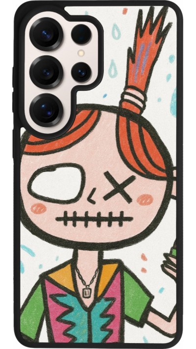 Samsung Galaxy S26 Ultra Case Hülle - Silikon schwarz Little Girl Sketch