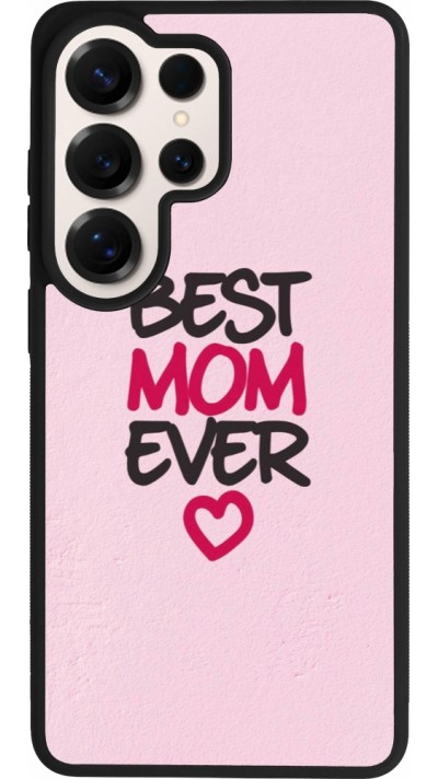 Samsung Galaxy S26 Ultra Case Hülle - Silikon schwarz Mom 2023 best Mom ever pink