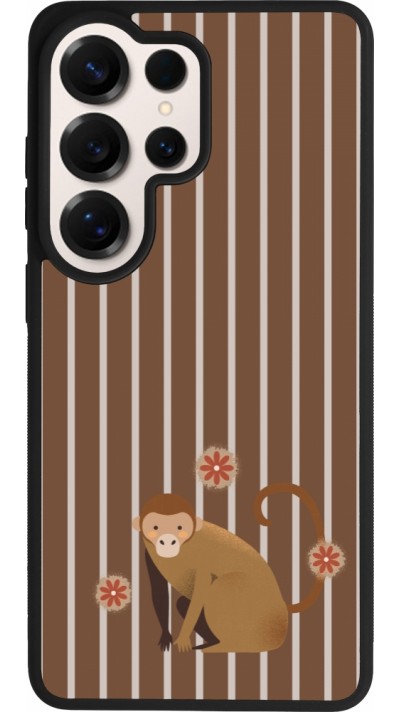 Samsung Galaxy S26 Ultra Case Hülle - Silikon schwarz Monkey with stripes