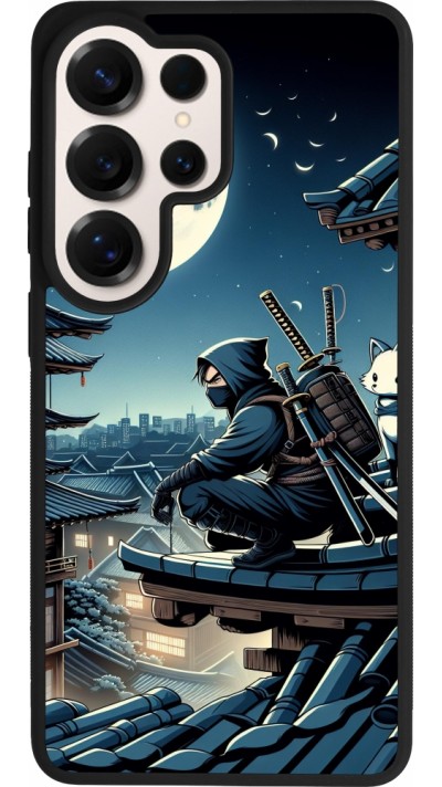 Samsung Galaxy S26 Ultra Case Hülle - Silikon schwarz Ninja unter dem Mond