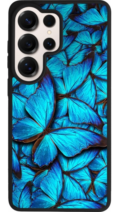Samsung Galaxy S26 Ultra Case Hülle - Silikon schwarz Papillon bleu