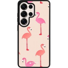 Samsung Galaxy S26 Ultra Case Hülle - Silikon schwarz Pink Flamingos Pattern