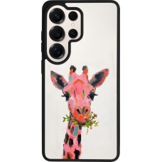 Samsung Galaxy S26 Ultra Case Hülle - Silikon schwarz Pink Girafe Paint