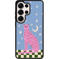 Samsung Galaxy S26 Ultra Case Hülle - Silikon schwarz Pink leopard with stars 2026