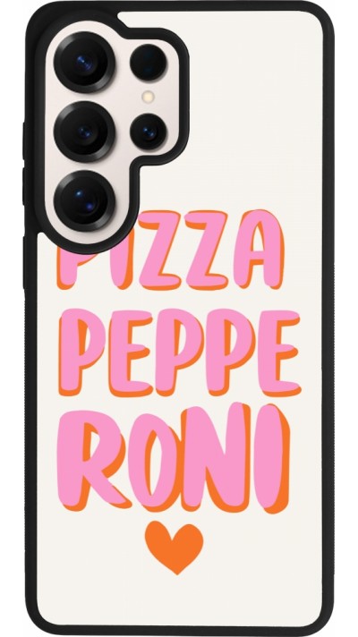 Samsung Galaxy S26 Ultra Case Hülle - Silikon schwarz Pizza pepperoni 2026