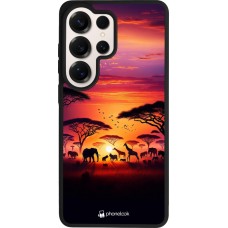 Coque Samsung Galaxy S26 Ultra - Silicone rigide noir Safari sunset wildlife
