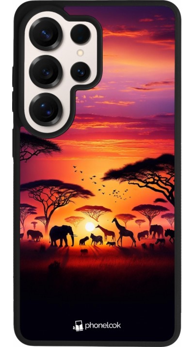 Coque Samsung Galaxy S26 Ultra - Silicone rigide noir Safari sunset wildlife