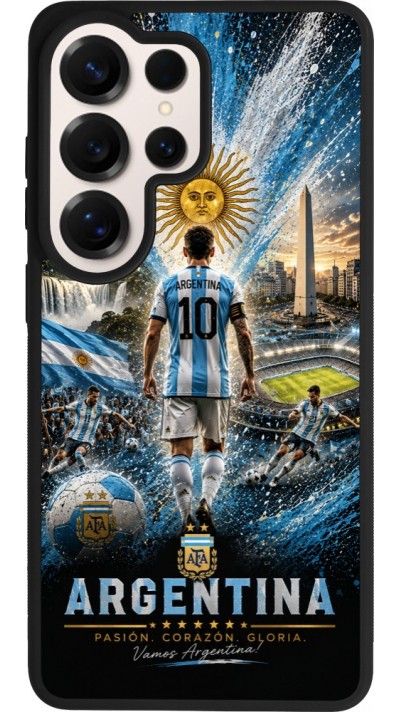 Samsung Galaxy S26 Ultra Case Hülle - Silikon schwarz Fussball Argentinien splash 2026
