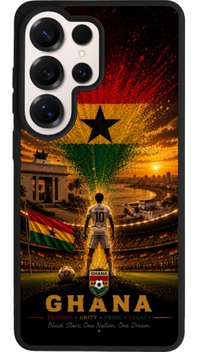 Samsung Galaxy S26 Ultra Case Hülle - Silikon schwarz Fussball Ghana splash 2026