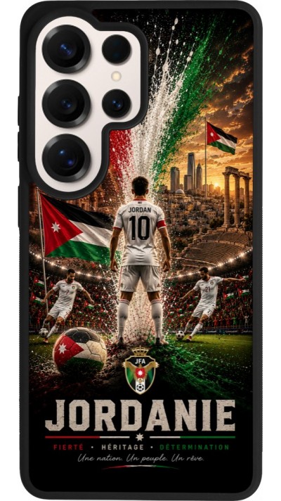 Samsung Galaxy S26 Ultra Case Hülle - Silikon schwarz Fussball Jordanien splash 2026
