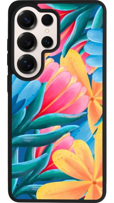 Samsung Galaxy S26 Ultra Case Hülle - Silikon schwarz Spring 23 colorful flowers
