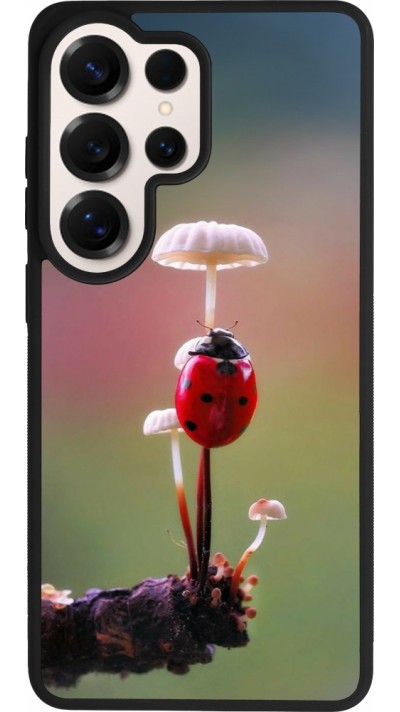 Samsung Galaxy S26 Ultra Case Hülle - Silikon schwarz Ladybird on a mushroom 2026