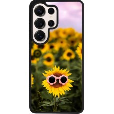 Coque Samsung Galaxy S26 Ultra - Silicone rigide noir Sunflower with glasses 2026