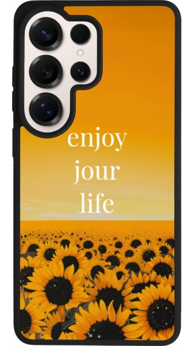 Samsung Galaxy S26 Ultra Case Hülle - Silikon schwarz Summer 2025 Enjoy your life