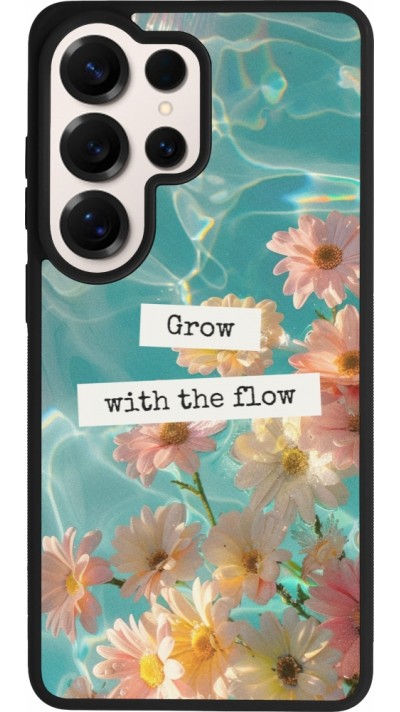 Samsung Galaxy S26 Ultra Case Hülle - Silikon schwarz Summer 2025 Grow with the flow