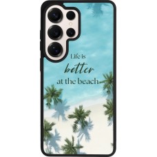 Samsung Galaxy S26 Ultra Case Hülle - Silikon schwarz Summer 2025 Life is better at the beach