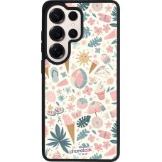 Samsung Galaxy S26 Ultra Case Hülle - Silikon schwarz Sommer Pink Muster