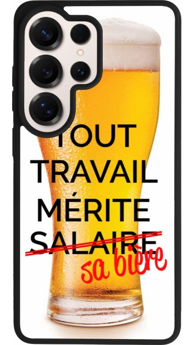 Samsung Galaxy S26 Ultra Case Hülle - Silikon schwarz Tout travail mérite sa bière