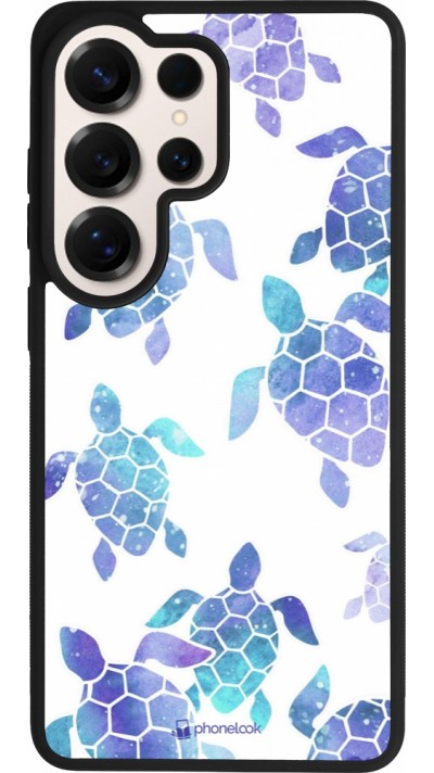 Samsung Galaxy S26 Ultra Case Hülle - Silikon schwarz Turtles pattern watercolor