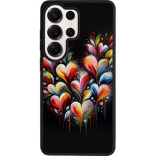 Samsung Galaxy S26 Ultra Case Hülle - Silikon schwarz Valentin 2024 Schwarzes Herz Abstrakt