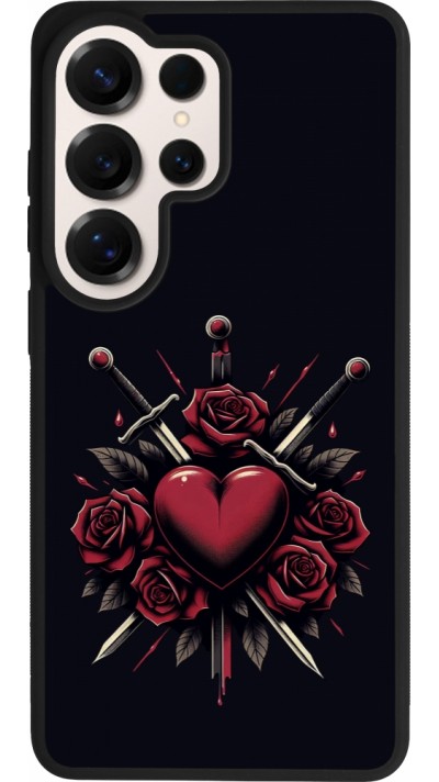 Samsung Galaxy S26 Ultra Case Hülle - Silikon schwarz Valentine 2024 gothic love