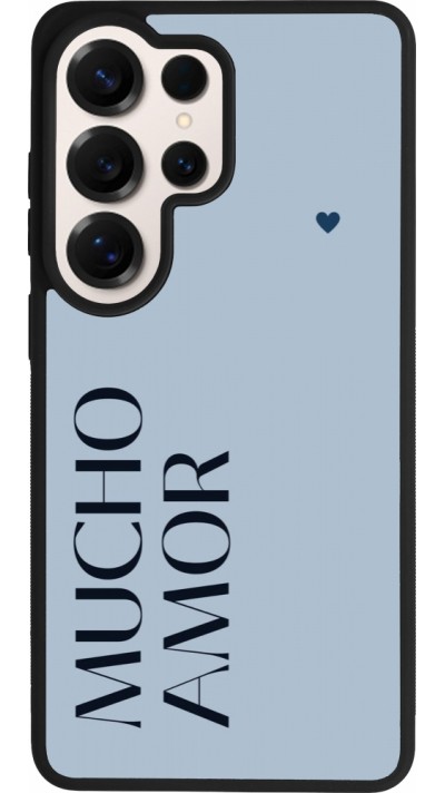 Samsung Galaxy S26 Ultra Case Hülle - Silikon schwarz Valentine 2024 mucho amor azul