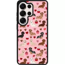 Coque Samsung Galaxy S26 Ultra - Silicone rigide noir Valentine 2024 puppy love