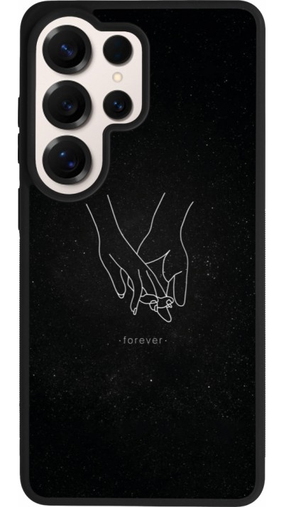 Samsung Galaxy S26 Ultra Case Hülle - Silikon schwarz Valentine 2023 hands forever