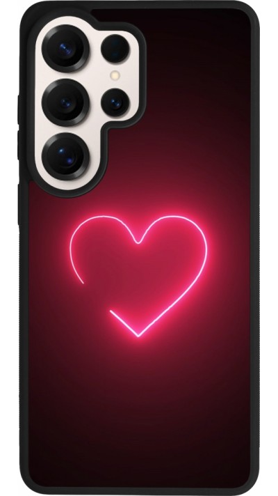 Samsung Galaxy S26 Ultra Case Hülle - Silikon schwarz Valentine 2023 single neon heart