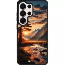 Coque Samsung Galaxy S26 Ultra - Silicone rigide noir Valley Sunset Deer Tree