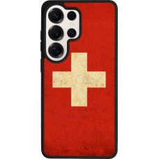 Samsung Galaxy S26 Ultra Case Hülle - Silikon schwarz Vintage Flag SWISS