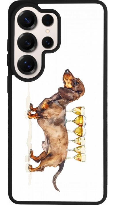 Coque Samsung Galaxy S26 Ultra - Silicone rigide noir Wine Teckel