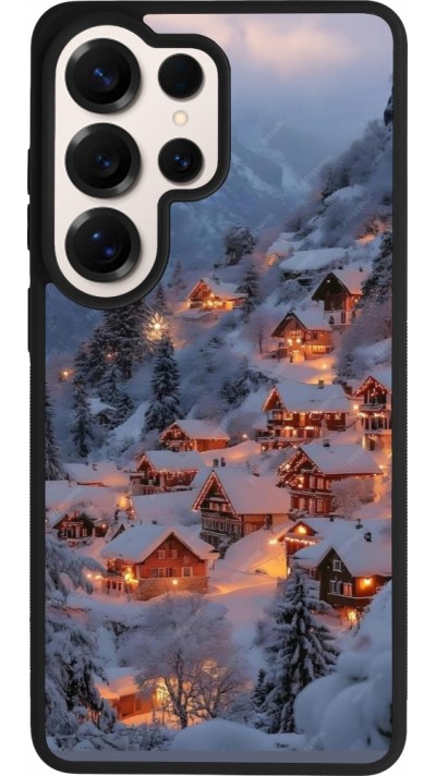 Coque Samsung Galaxy S26 Ultra - Silicone rigide noir Winter 25 Winter snowy village