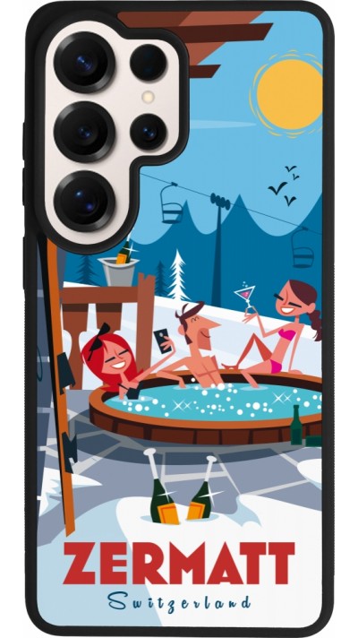 Samsung Galaxy S26 Ultra Case Hülle - Silikon schwarz Zermatt Mountain Jacuzzi