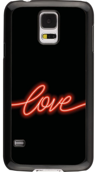 Samsung Galaxy S5 Case Hülle - Valentine 2023 neon love