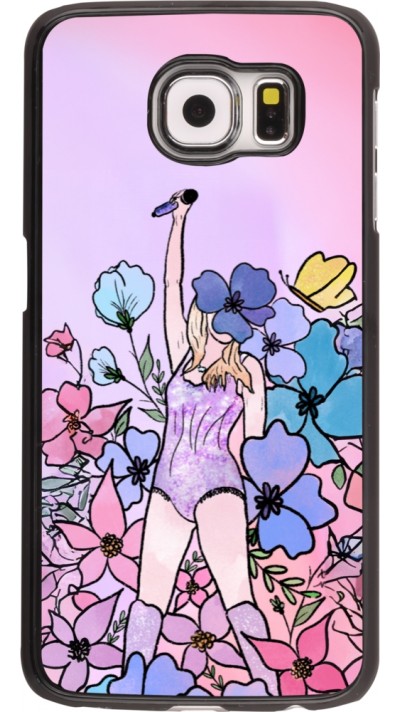 Samsung Galaxy S6 Case Hülle - Taylor Swift Sketch - Pink