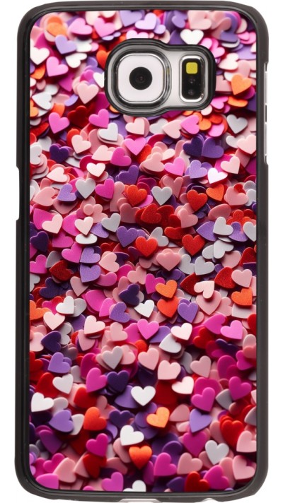 Samsung Galaxy S6 Case Hülle - Valentin 2025 Konfetti